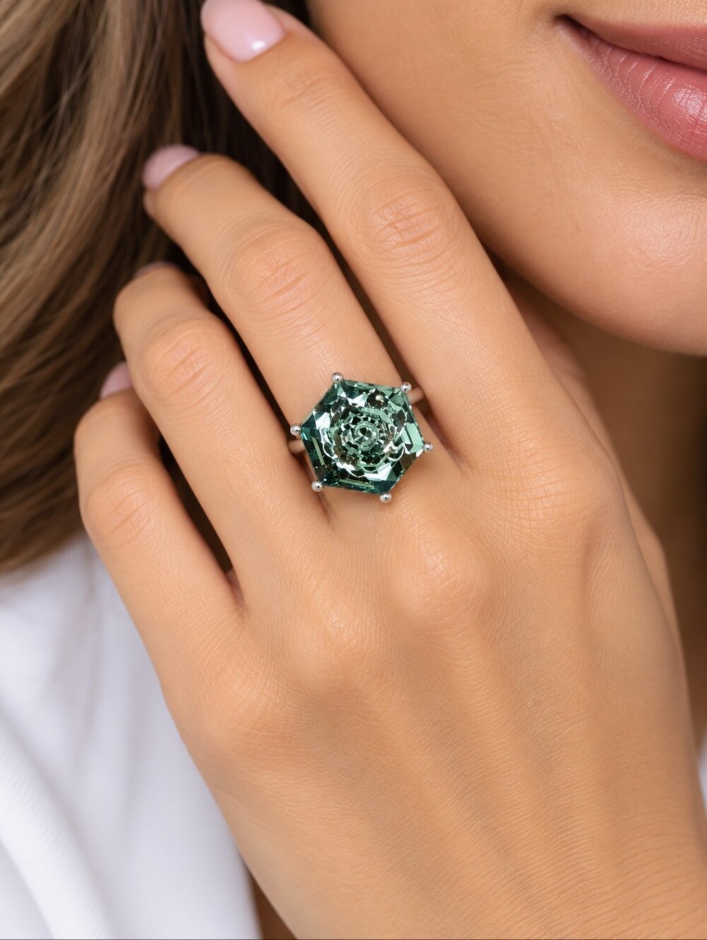 Erinite crystal ring - Picture 7 of 12